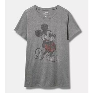 TORRID NWT MIckey Mouse Classic Fit Rhinestone Crew Tee